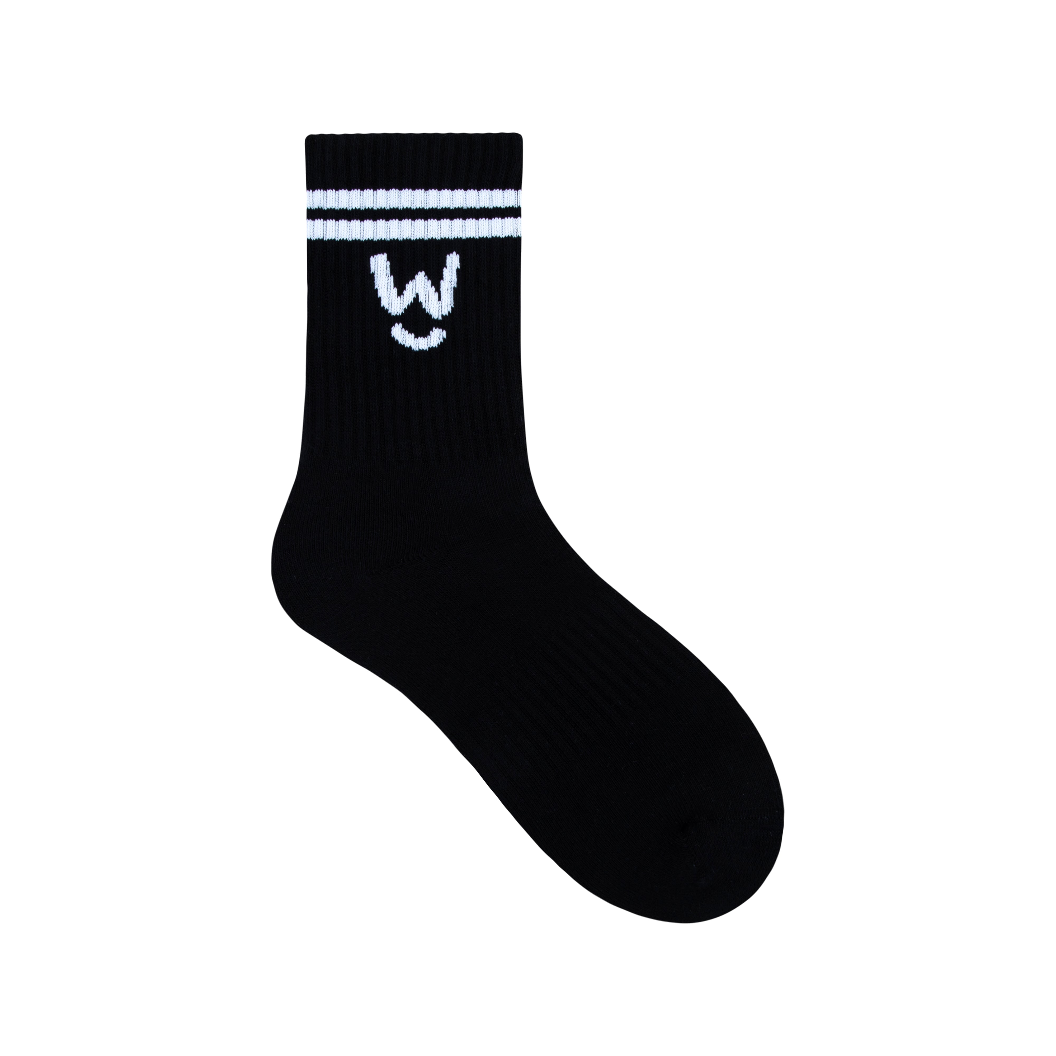 Comfy Crew Socks - Black with Stripes (3 Pack)