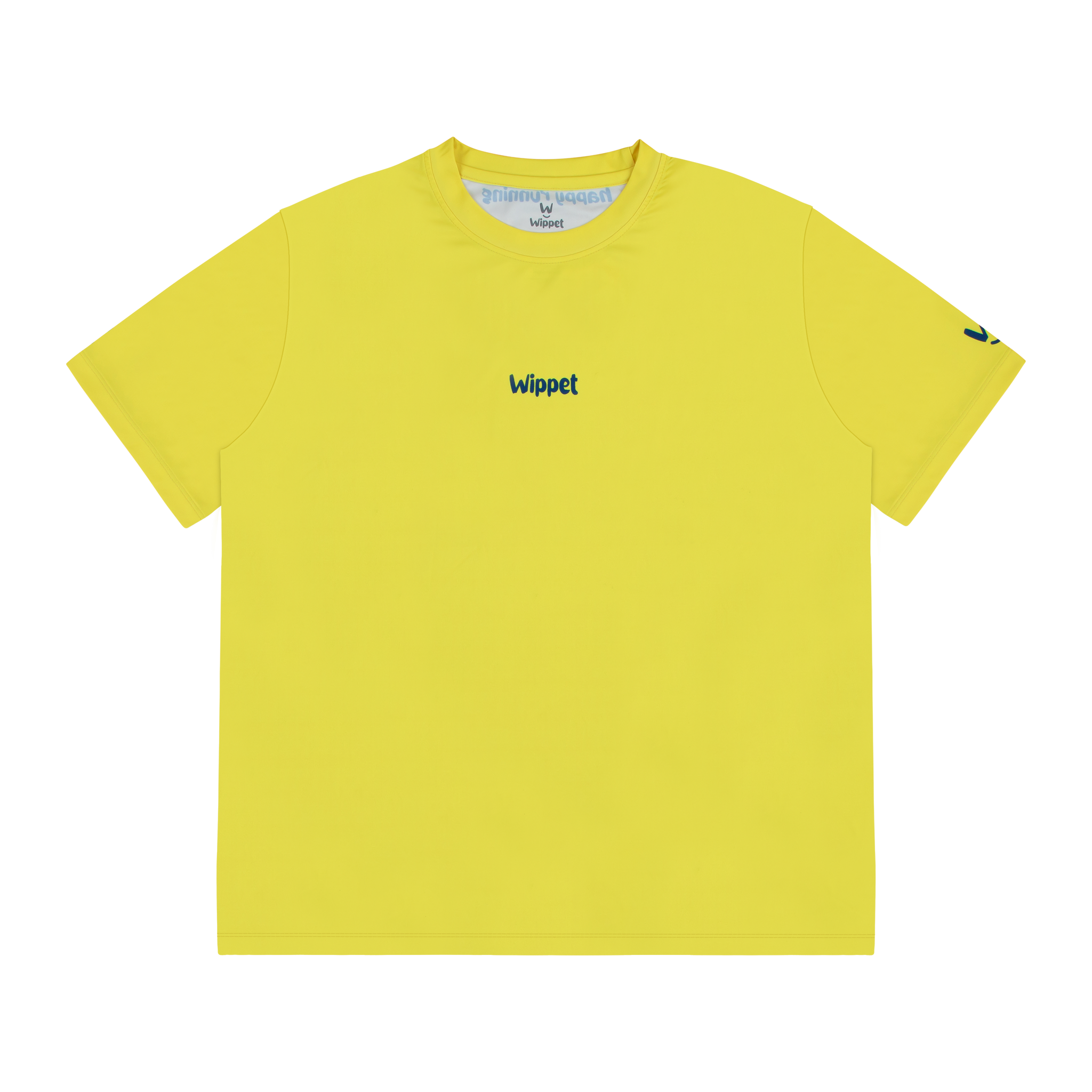Wippet-Comfy-Cushioned-Supported-Unisex-Running-Breathable-Sweat-Wicking-Light-Weight-UPF50+-Shirt-Happy-Run-Colourful-Color-Colour-Bright-Fun