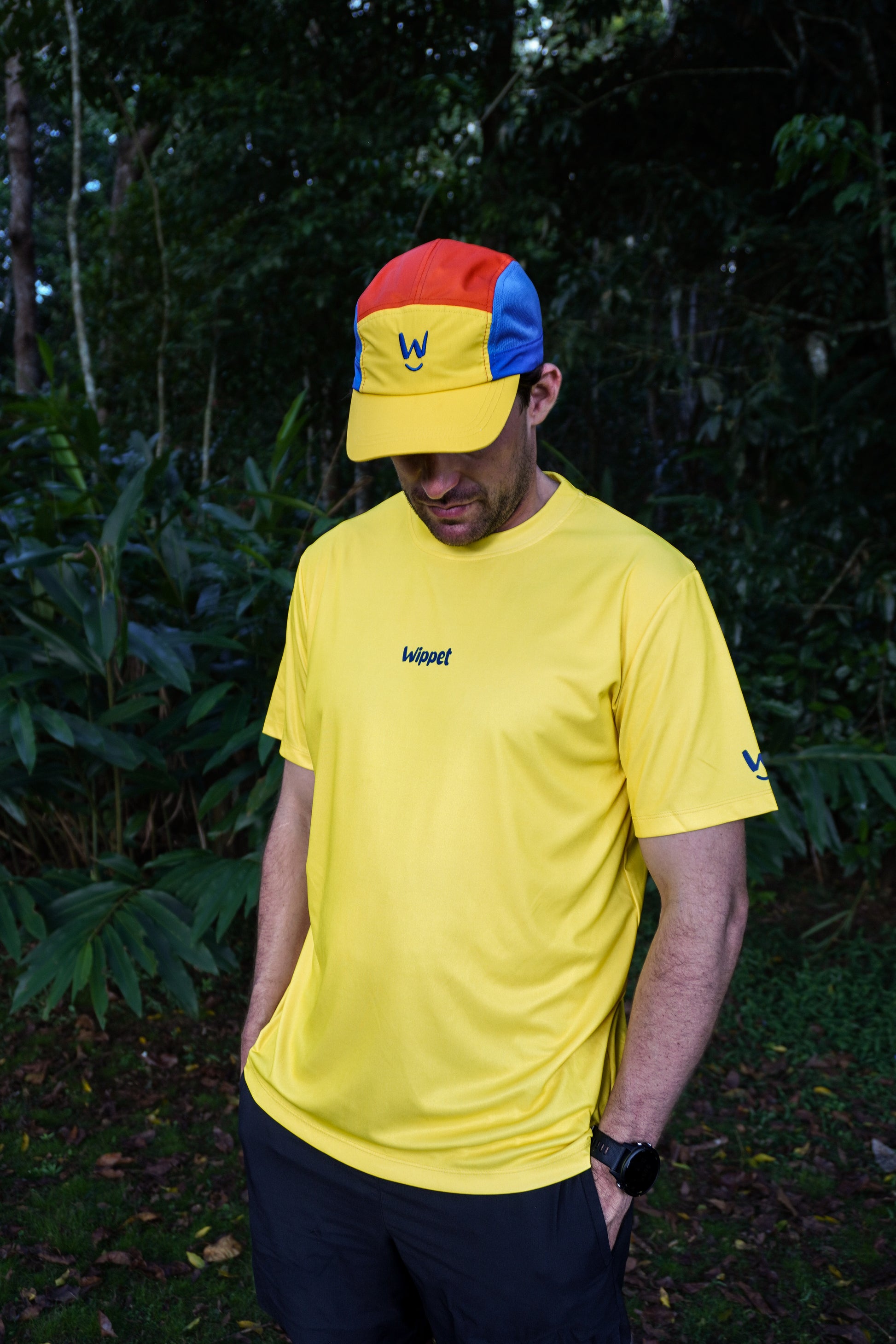 Wippet-Comfy-Cushioned-Supported-Unisex-Running-Breathable-Sweat-Wicking-Light-Weight-UPF50+-Shirt-Happy-Run-Colourful-Color-Colour-Bright-Fun