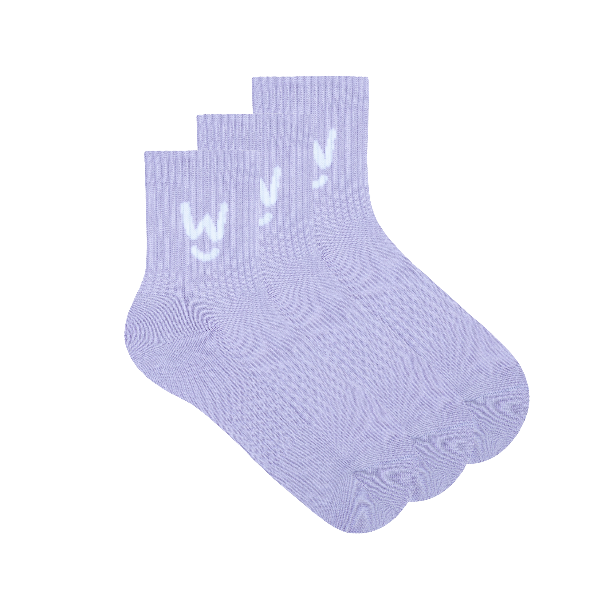 Wippet Purple Comfy Quarter Socks 3-Pack with Cushioned Heel and Toe — Quarter-Length, Ribbed Support, Cushioned Athletic Cotton Running Socks