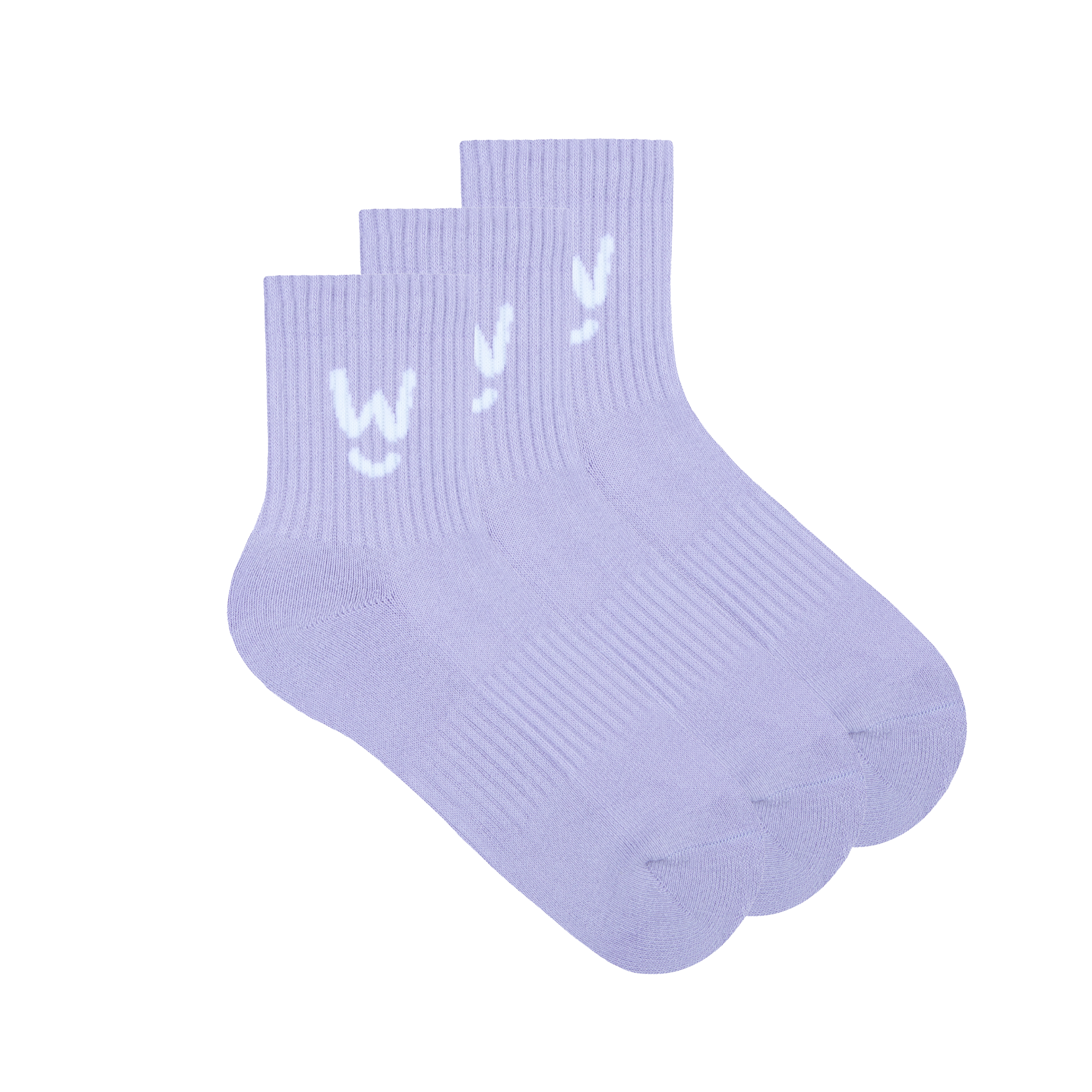 Wippet Purple Comfy Quarter Socks 3-Pack with Cushioned Heel and Toe — Quarter-Length, Ribbed Support, Cushioned Athletic Cotton Running Socks