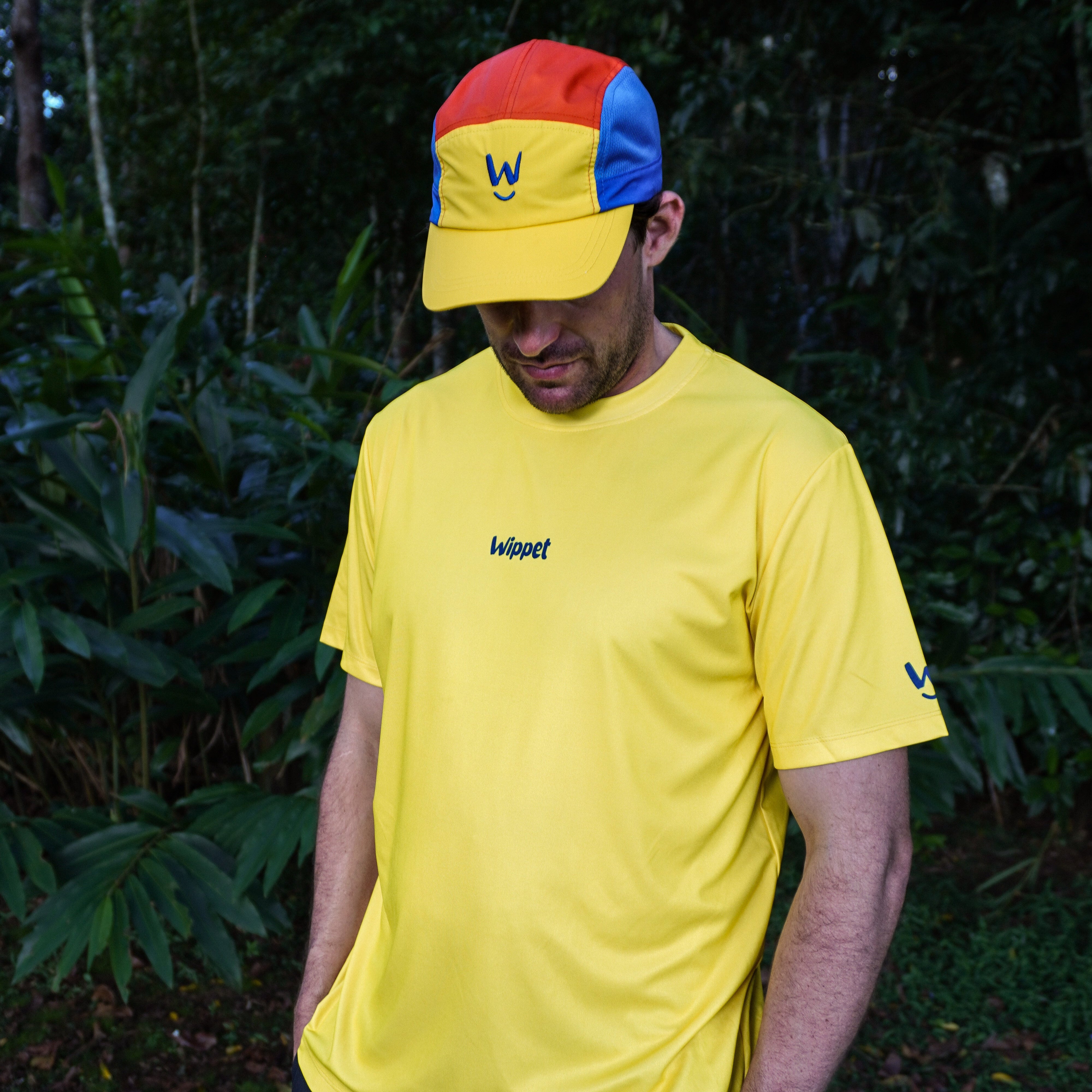Wippet-running-apparel-functional-quality-unisex-male-female-breathable-light-sweat-wicking-happy-fun-colourful-bright-UPF50+-eco-sock-cap-shirt