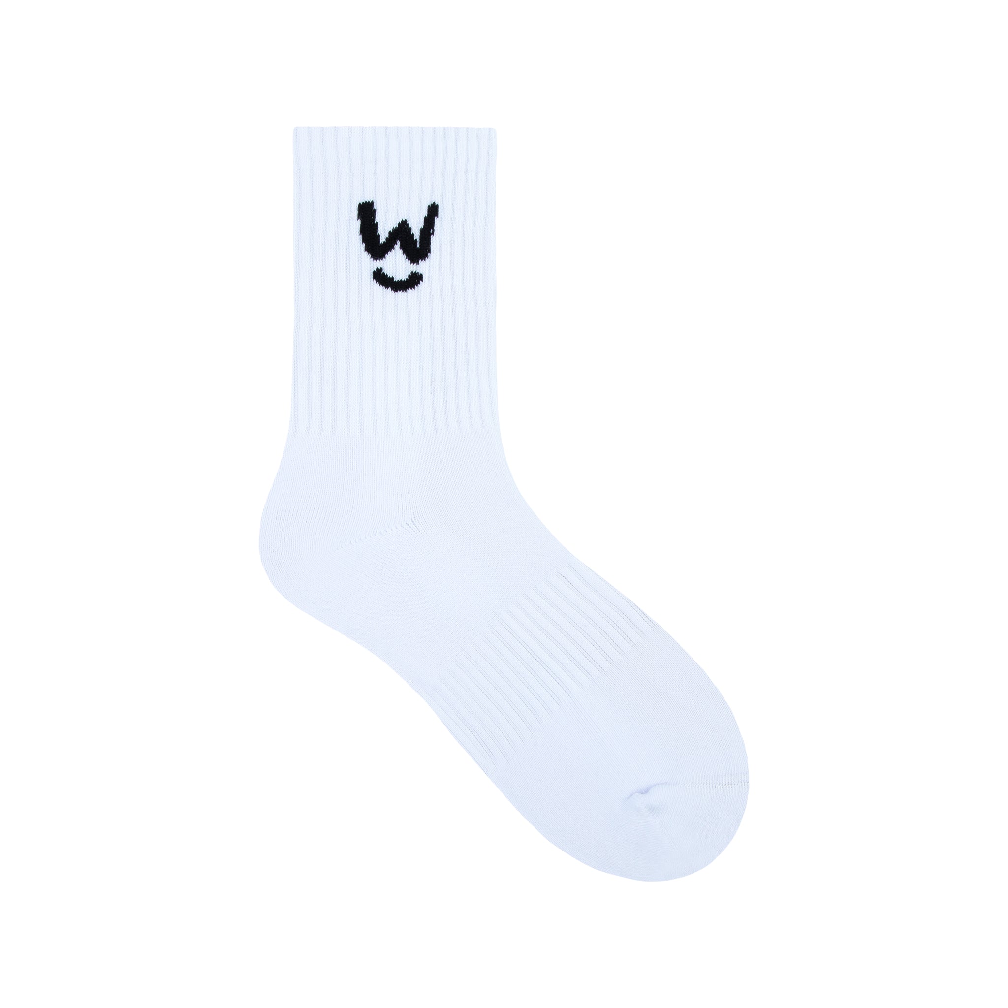 Wippet Comfy Running Crew Socks 3-Pack with Cushioned Heel and Toe — Crew-Length, Ribbed Support, Cushioned Athletic Cotton Running Socks