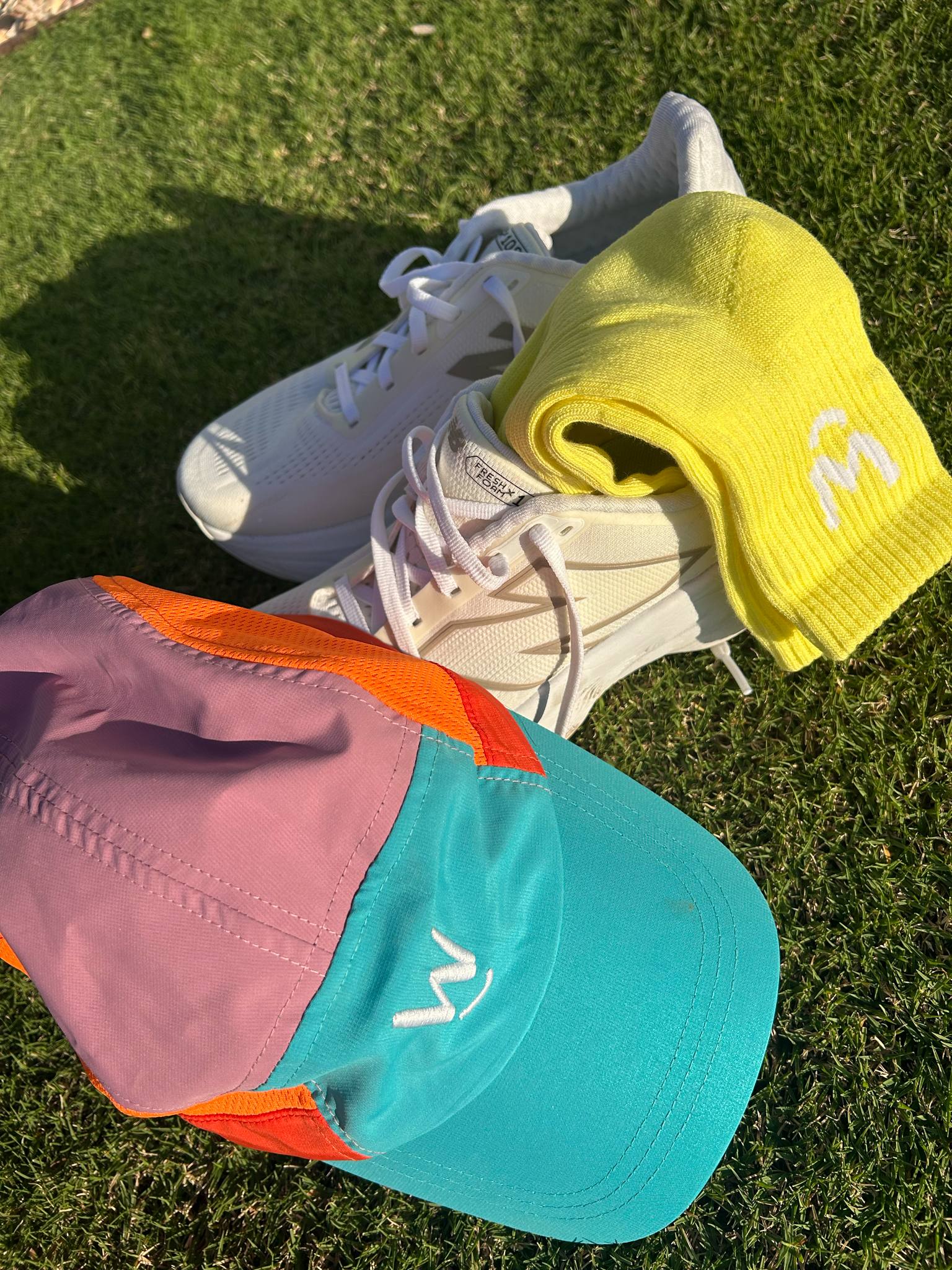 Wippet Running Socks and Cap – Unisex ultra-light sweat-wicking, supportive, breathable, odour resistant running shirt with UPF50+ sun protection and bold colors and patterns